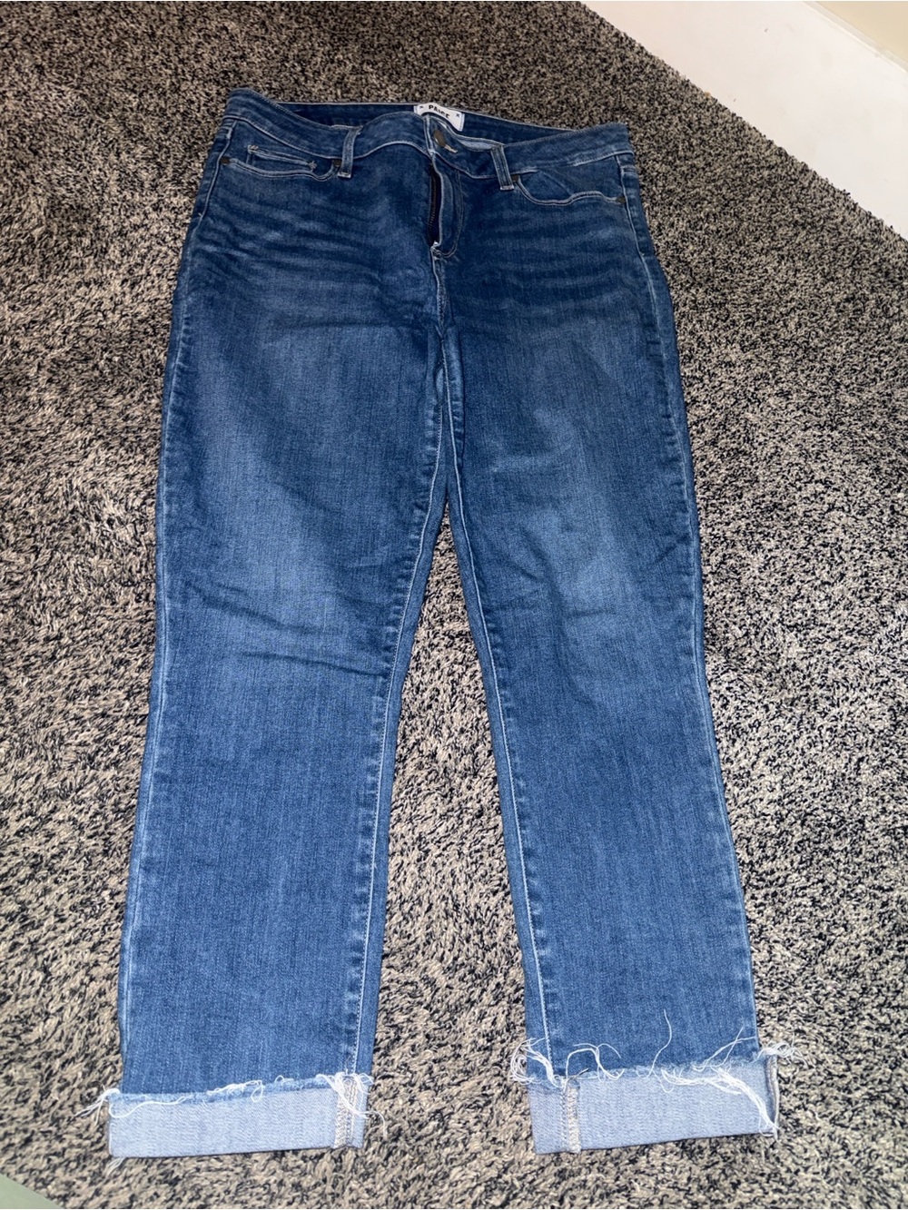 PAIGE Medium Wash Kylie Crop